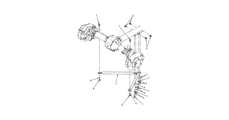 Front Axle, Front Axle Assembly - Front Axle Thrust Arms
