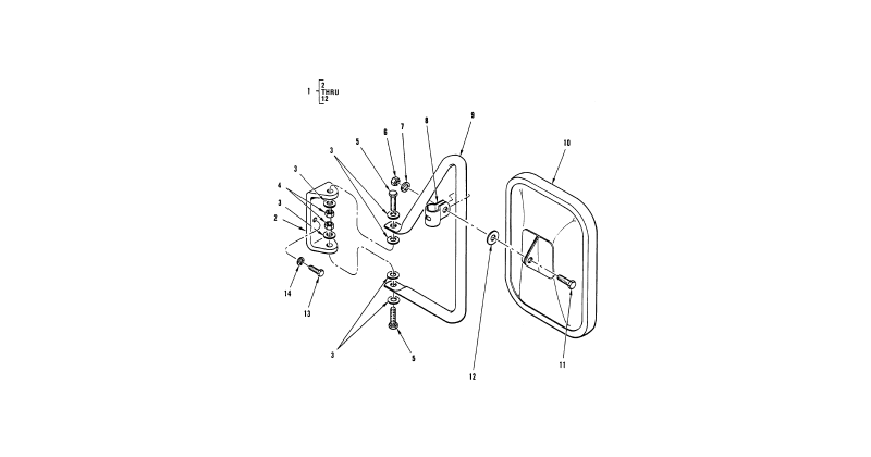 Body, Chassis, or Hull and Accessory Items - Rear Mirror Assembly (Left Illustrated)