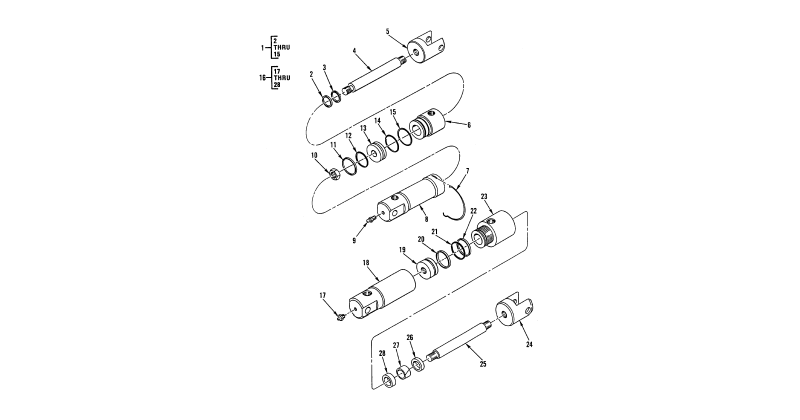 Hydraulic Cylinders - Backhoe/Crane Latch Cylinders