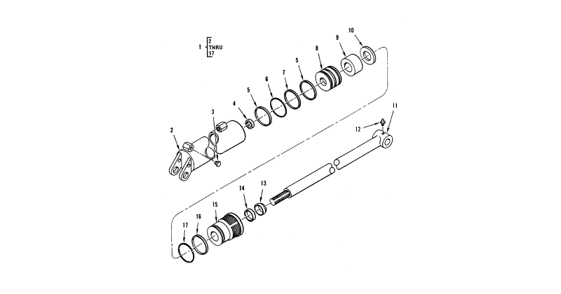 Hydraulic Cylinders - Crane Mast Locking Cylinder Assembly