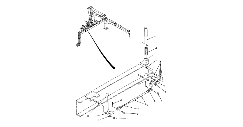 Hoists - Base/Outrigger Assembly and Rotation Lock Lever Linkage